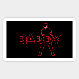 Daddy - Red Outline w/ Graphic Magnet